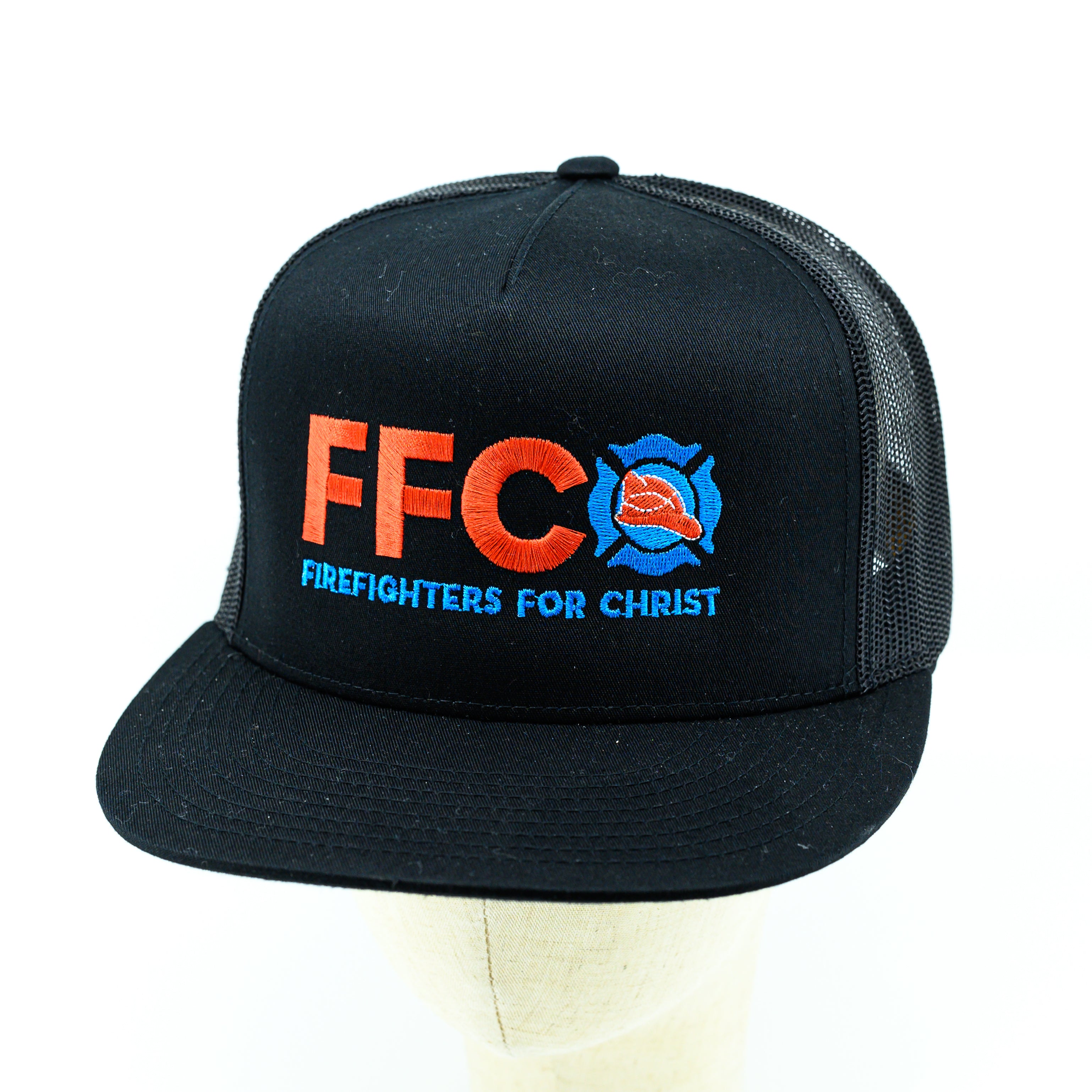Flat Brim Cap w/ Logo (Black or Blue)