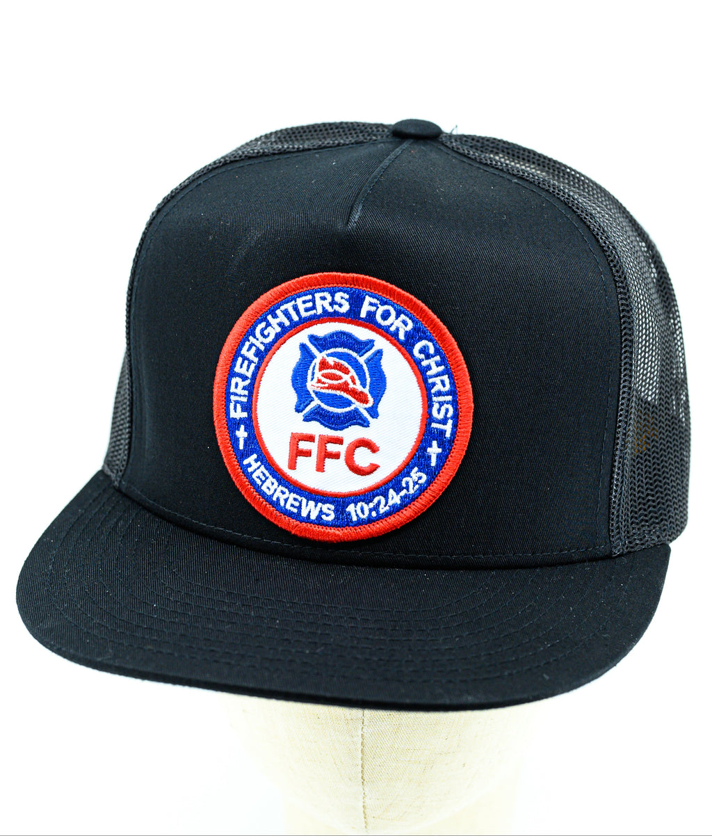 Flat Brim Cap w/ Patch (Black or Blue)