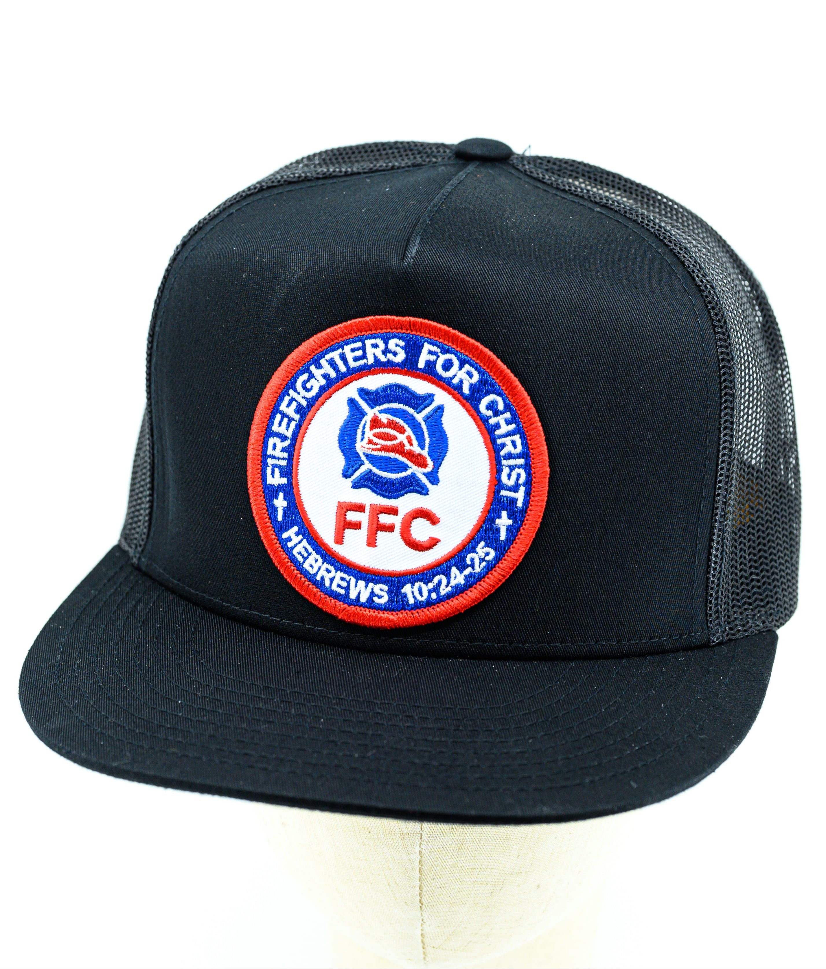 Flat Brim Cap w/ Patch (Black or Blue)