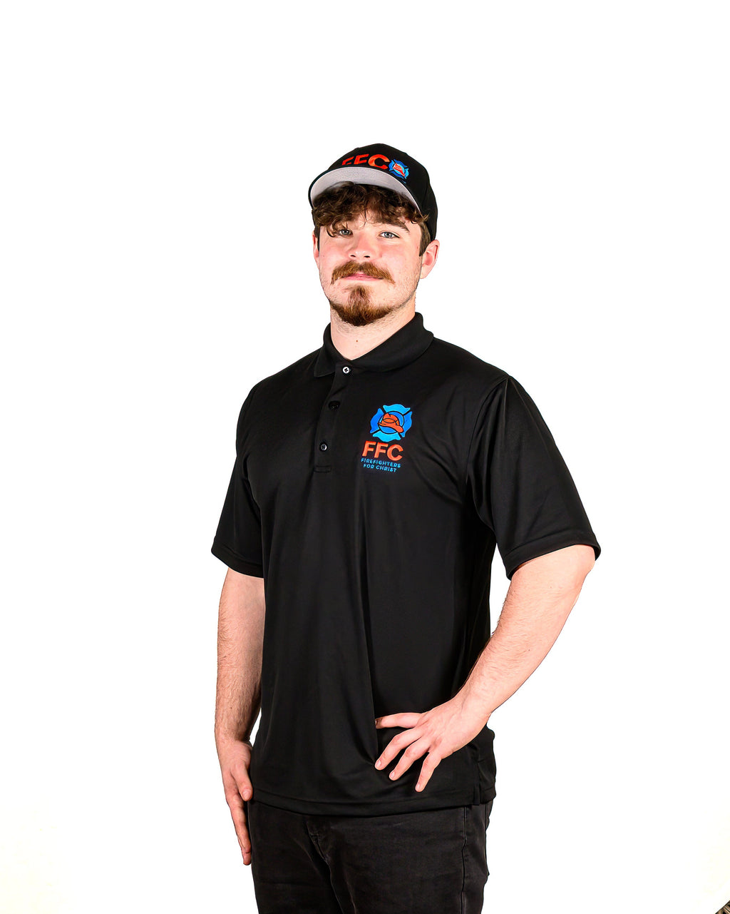 Men's Travel Polo Shirt: Moisture Wicking (Black)