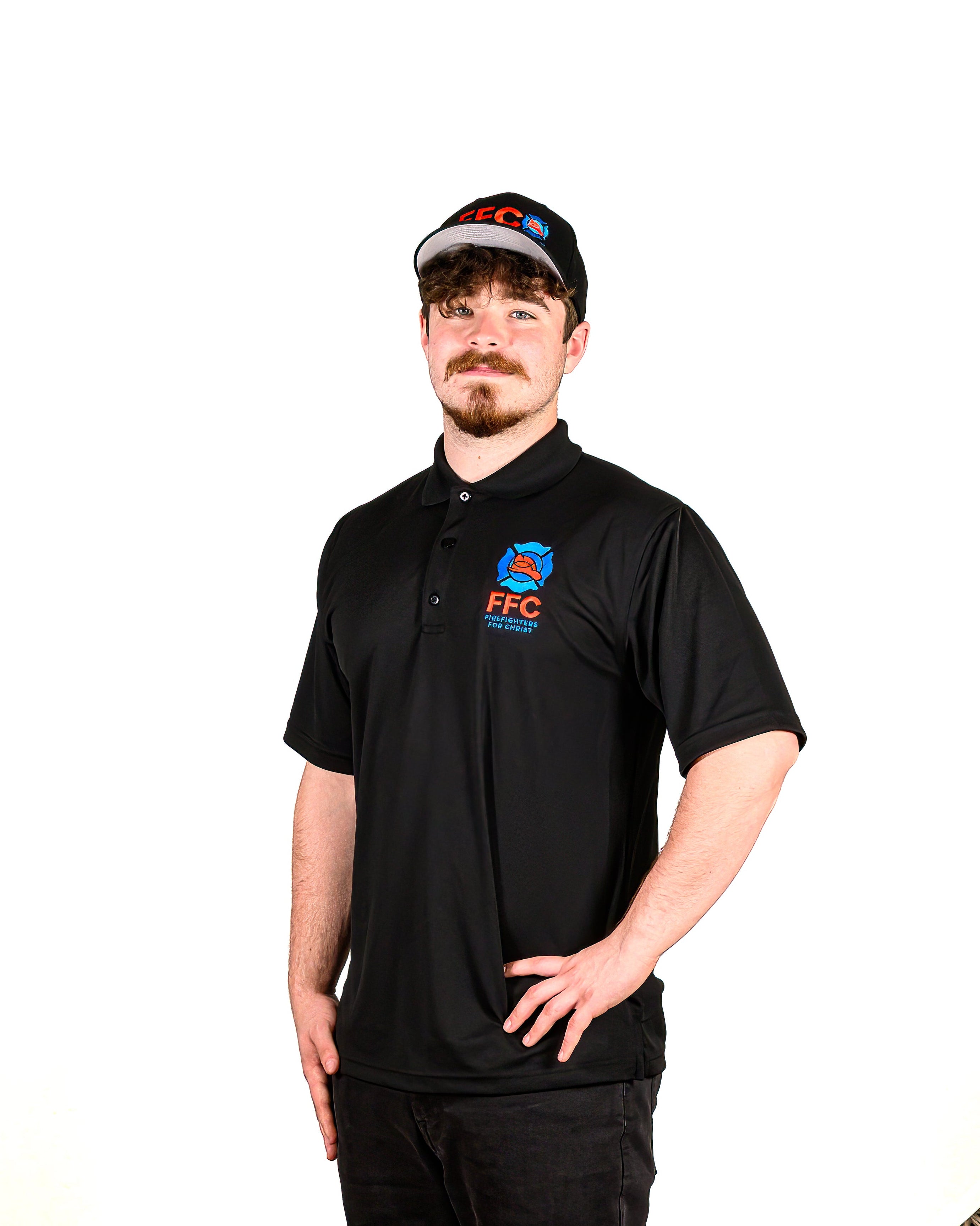 Men's Travel Polo Shirt: Moisture Wicking (Black)